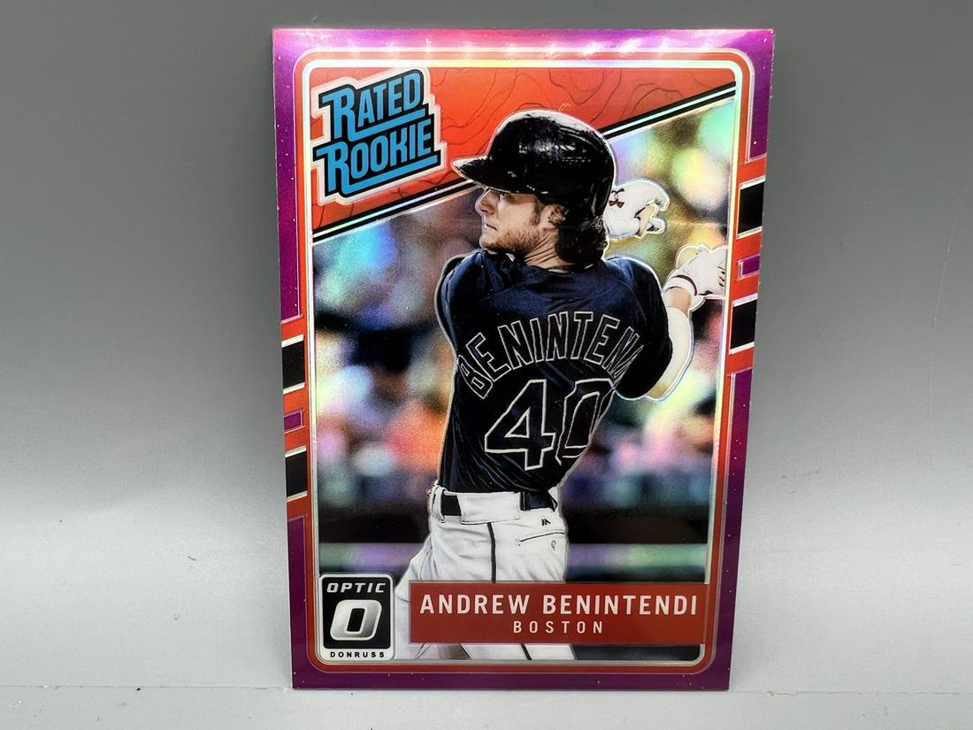 2017 Donruss Optic Andrew Benintendi RC Purple Refractor #34 (1 of 2)