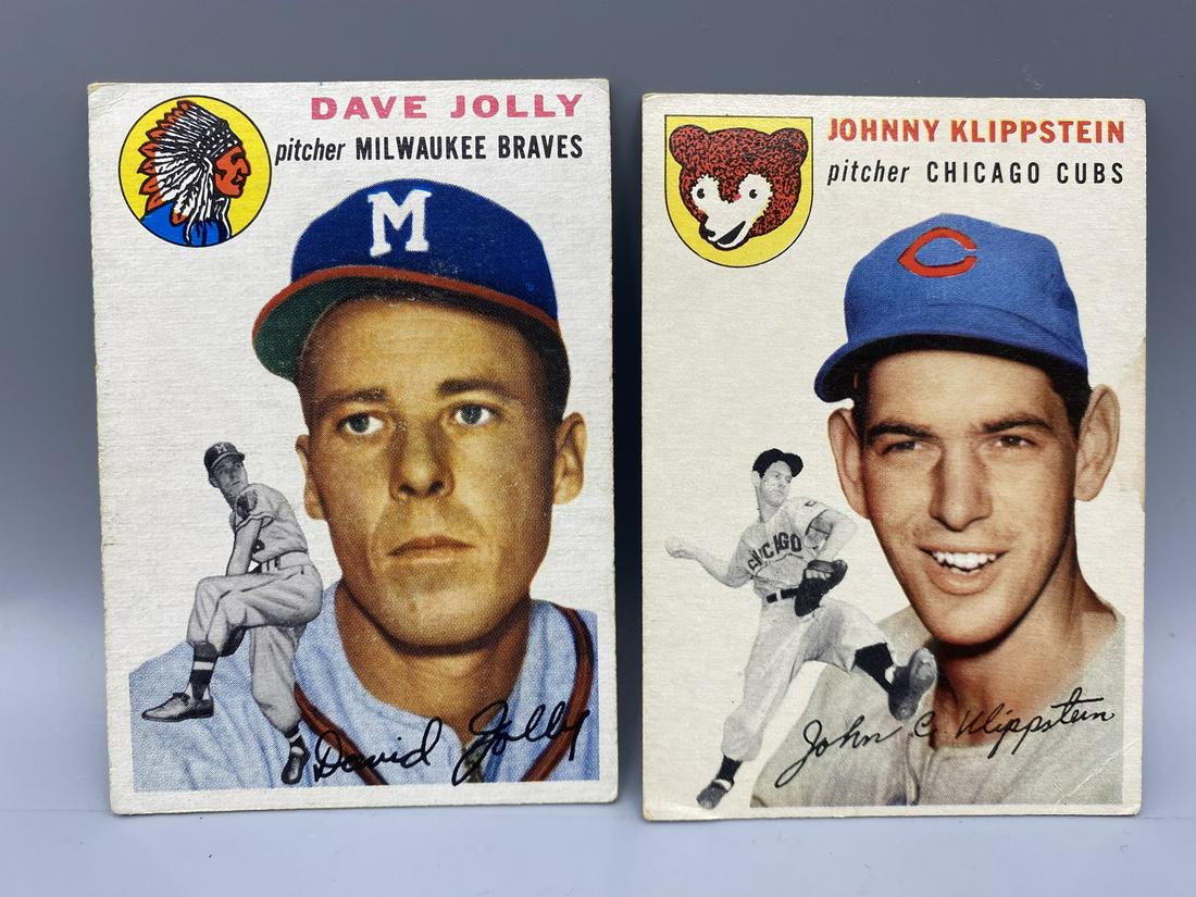 1954 Topps David Jolly #188 & John Klippstein #31: 1954 Topps David Jolly #188 & John Klippstein #31