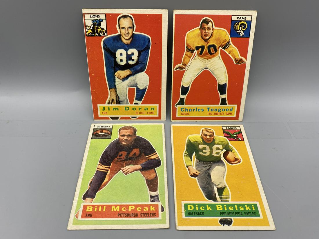 1956 Topps Jim Doran #80, Charles Toogood #54, Bill McPeak #99, Dick Bielski #76 - Varying (1 of 2)