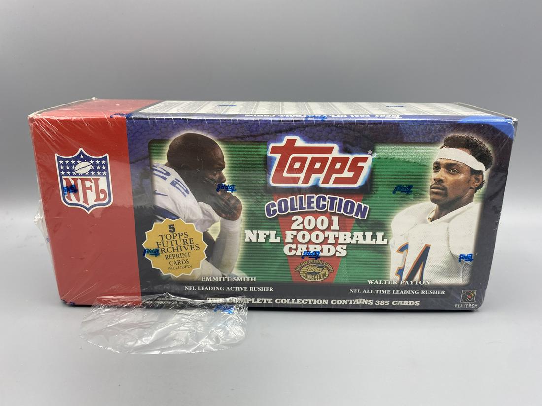 2001 Topps Football Complete Factory Sealed Set - Wrapper Is Partially Torn - Drew Brees, LaDainian (1 of 3)
