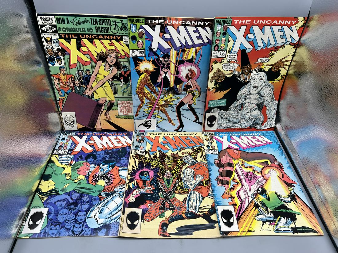 Lot of (6) Assorted The Uncanny X-Men Comic Books - #151, #189, #190, #191, #192, & #194 (1 of 2)