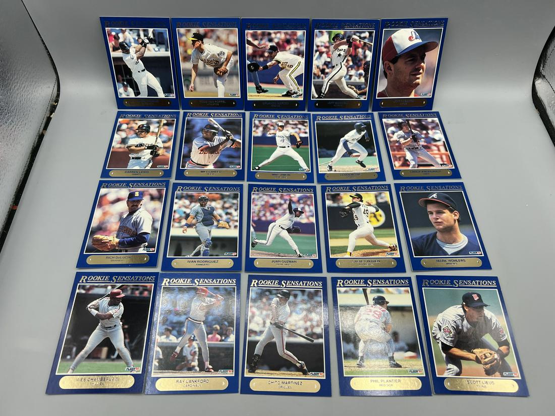 1992 Fleer Rookie Sensations Baseball Complete 20 Card Insert Set - Tough set - Frank Thomas, Jeff (1 of 6)