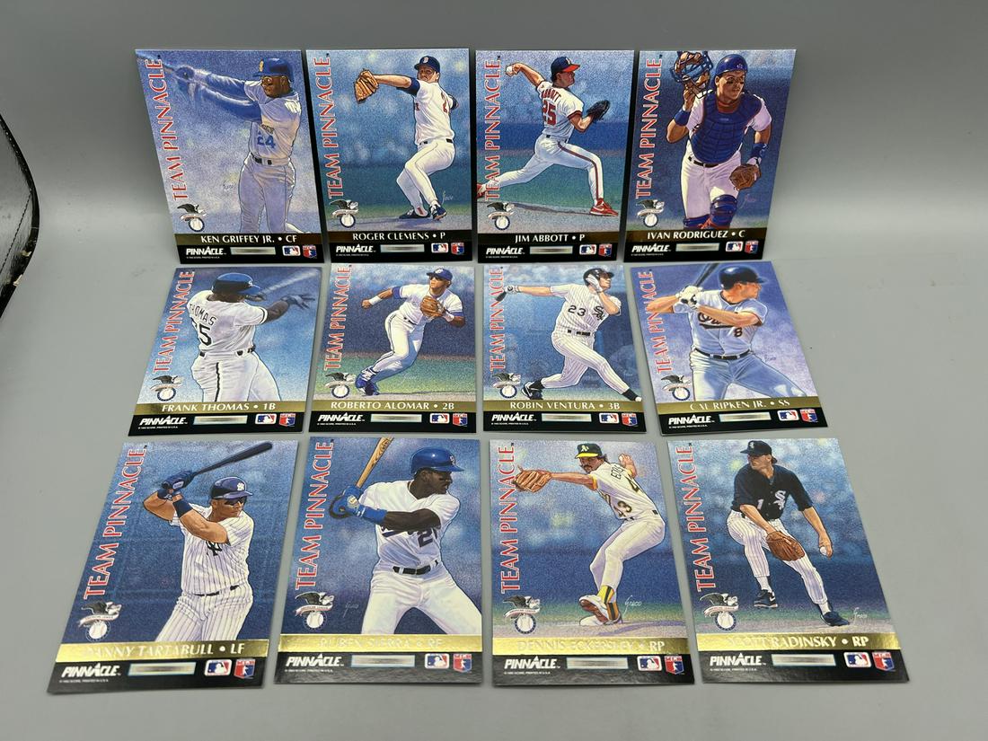 1992 Pinnacle Team Pinnacle Baseball Complete 12 Card Insert Set - 2 Sided Cards - Ken Griffey Jr, (1 of 2)