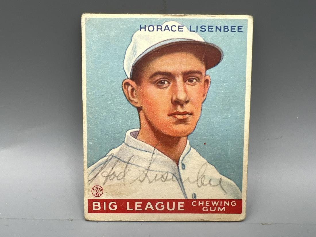 1933 Goudey Horace Lisenbee Autographed Card #68 - No COA (1 of 2)