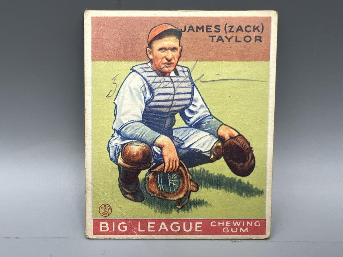 1933 Goudey James "Zach" Taylor Autographed Card #152 - No COA (1 of 2)