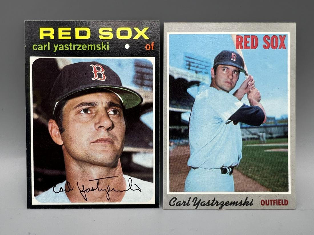 1970 Topps Carl Yastrzemski #10 & 1971 Topps #530 - Semi High Number: 1970 Topps Carl Yastrzemski #10 & 1971 Topps #530 - Semi High Number