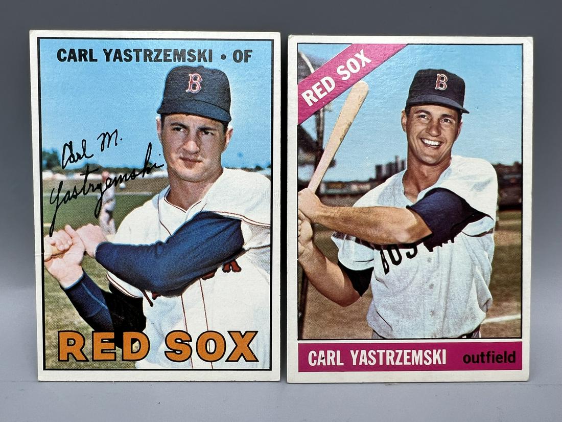 1966 Topps Carl Yastrzemski #70 & 1967 Topps Carl Yastrzemski #355: 1966 Topps Carl Yastrzemski #70 & 1967 Topps Carl Yastrzemski #355