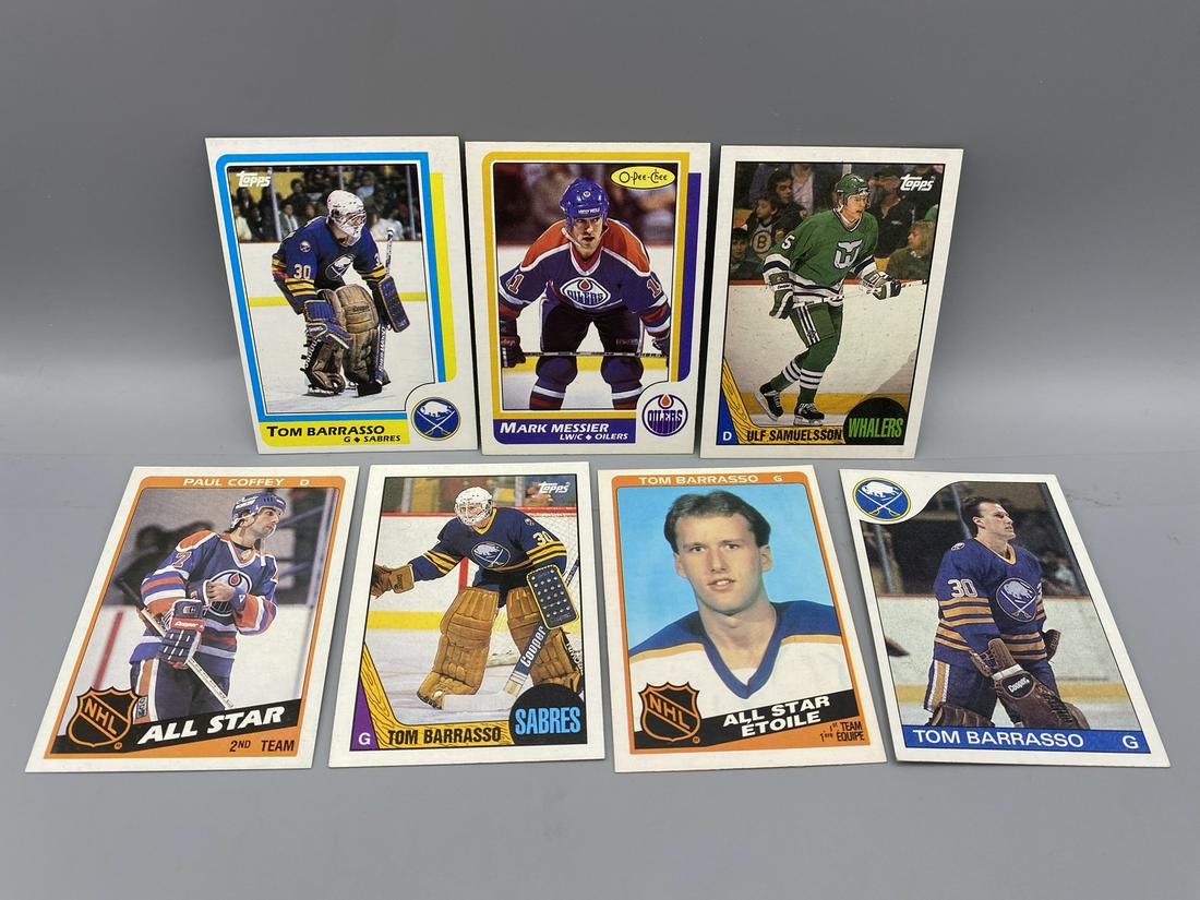 1980's Hockey Cards Lot of 7 including 1986 O Pee Chee Mark Messier (1 of 2)