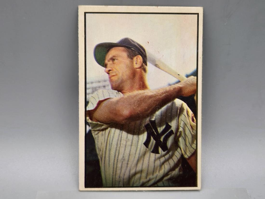 1953 Bowman Color Hank Bauer #84: 1953 Bowman Color Hank Bauer #84