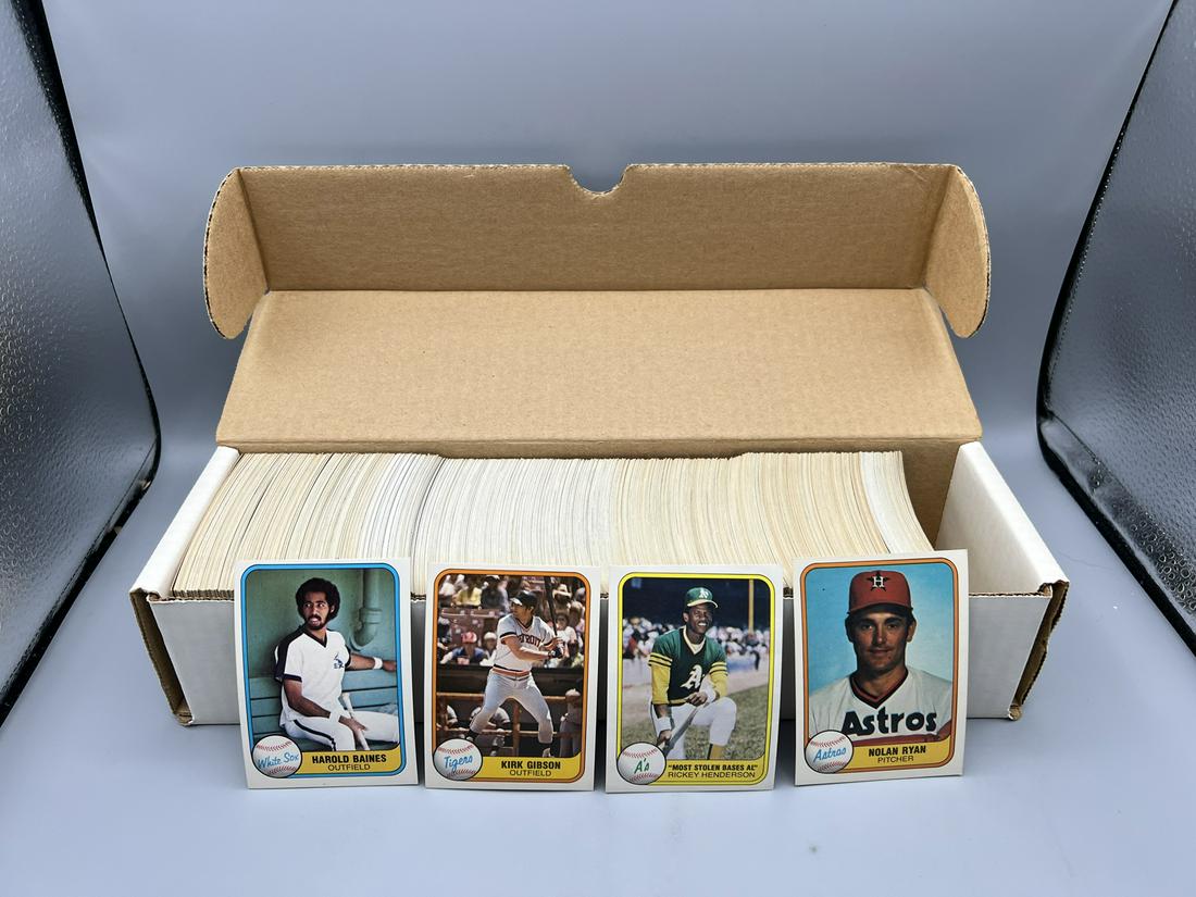 1981 Fleer Baseball Complete Set - Harold Baines, Kirk Gibson RCs - Rickey Henderson 2nd Year Card (1 of 5)