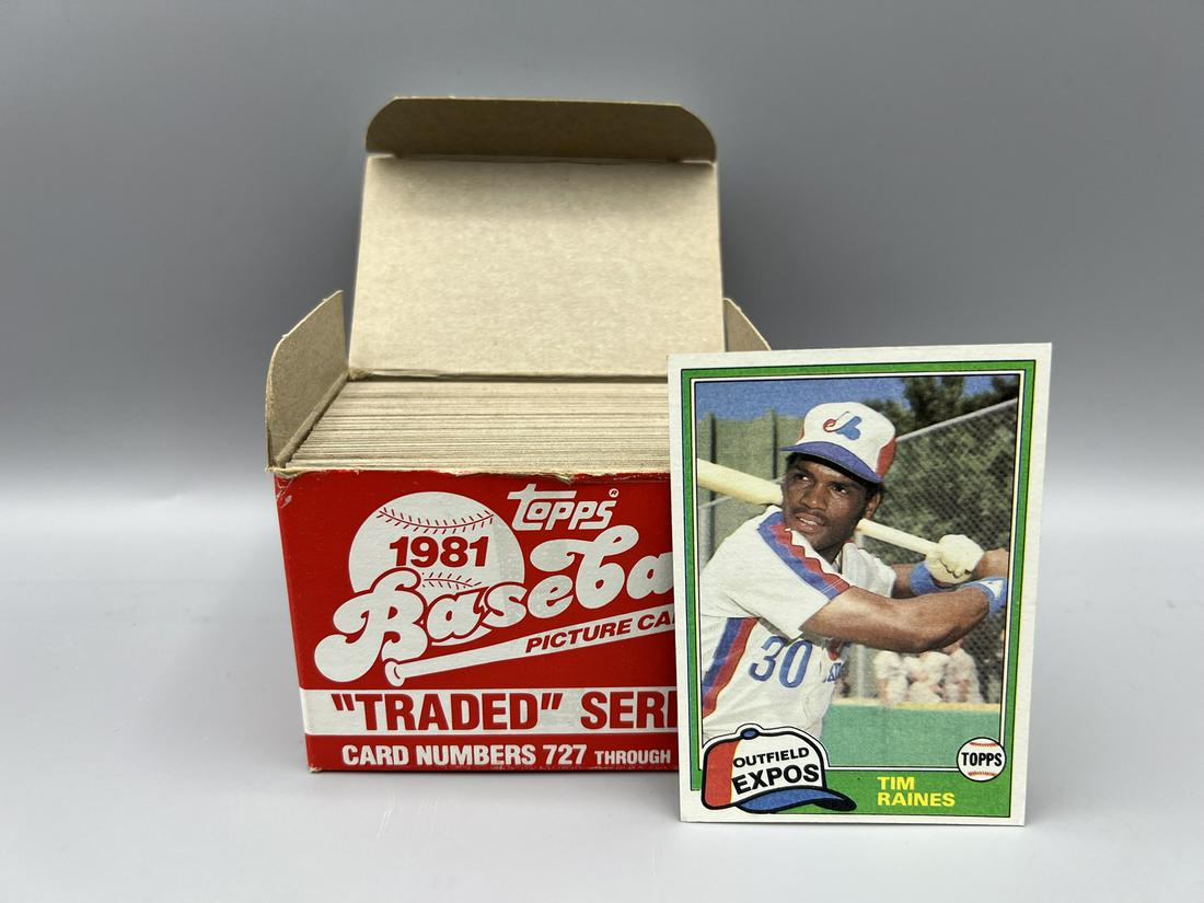 1981 Topps Traded Baseball Complete Set - Tim Raines, Fernando Valenzuela, Danny Ainge RCs (1 of 3)