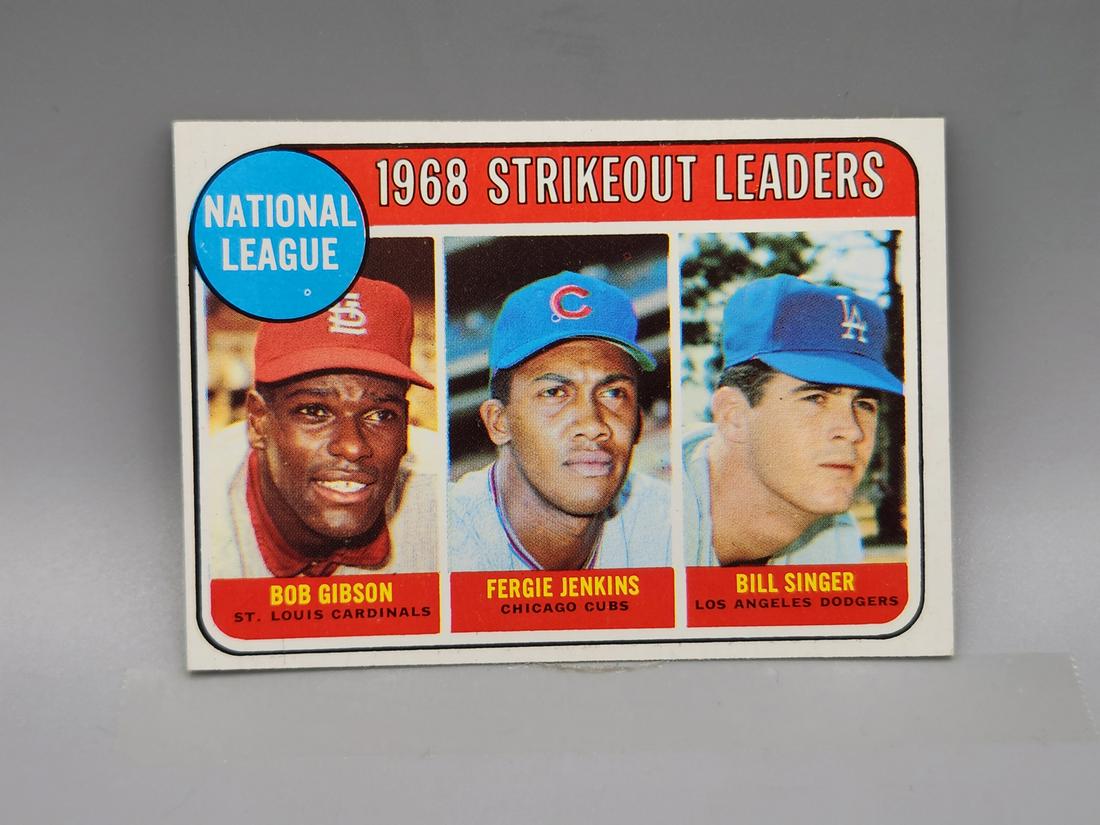 1968 Topps Strikeout Leaders #12 - Bob Gibson, Fergie Jenkins (1 of 2)