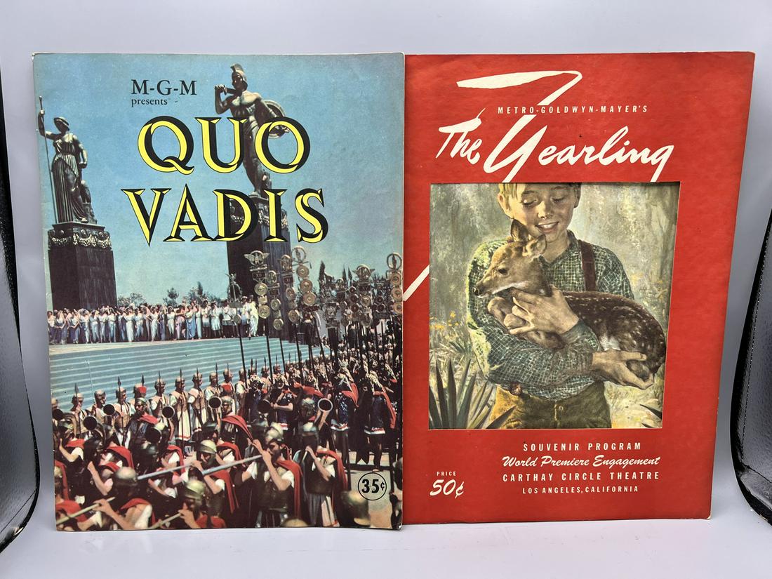 1951 Quo Vadis & 1946 The Yearling Movie Programs (1 of 2)