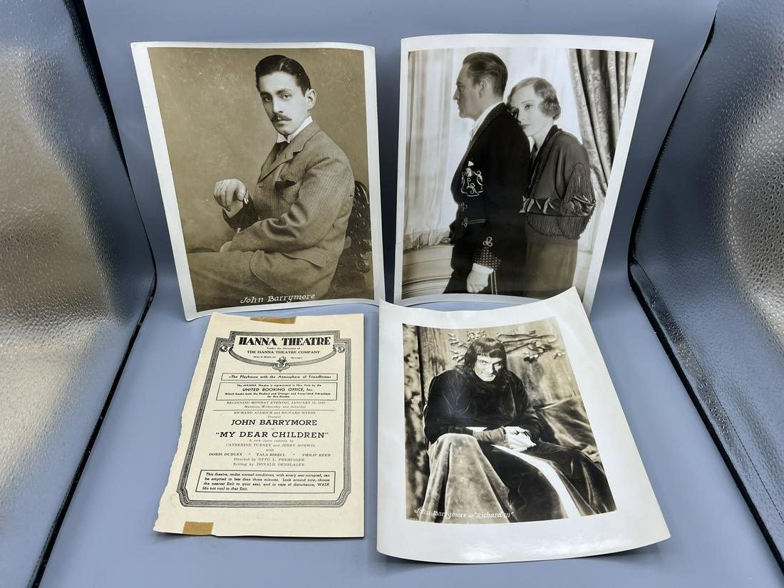 John Barrymore Movie Still Lot of 13 with My Dear Children Playbill (1 of 17)