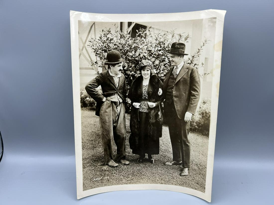 Charlie Chaplin Movie Portrait Still with Martin Johnson: Charlie Chaplin Movie Portrait Still with Martin Johnson
