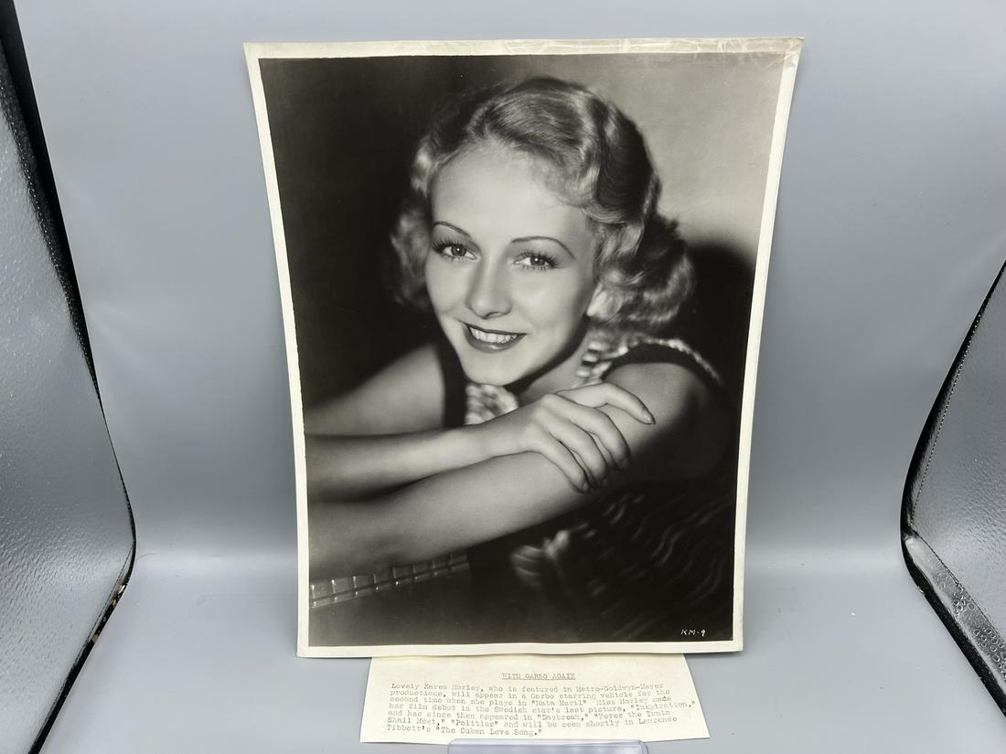 Karen Morley 10" X 13" Oversized Movie Portrait Still #KM-9- Snipe Is On Back But Wraps To Front (1 of 3)