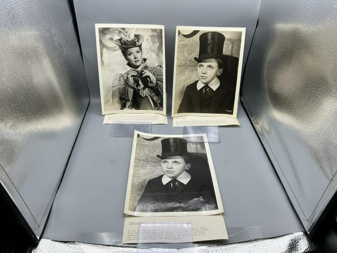 Goodbye Mr. Chips Lot of 6 Movie Portrait Stills - All Have Snipes Attached On Back That Fold To (1 of 10)