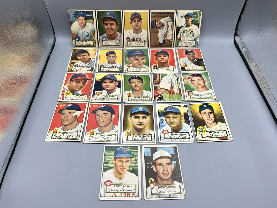 Lot of (22) 1952 Topps Baseball Assorted Cards - Low Grade Condition (1 of 11)