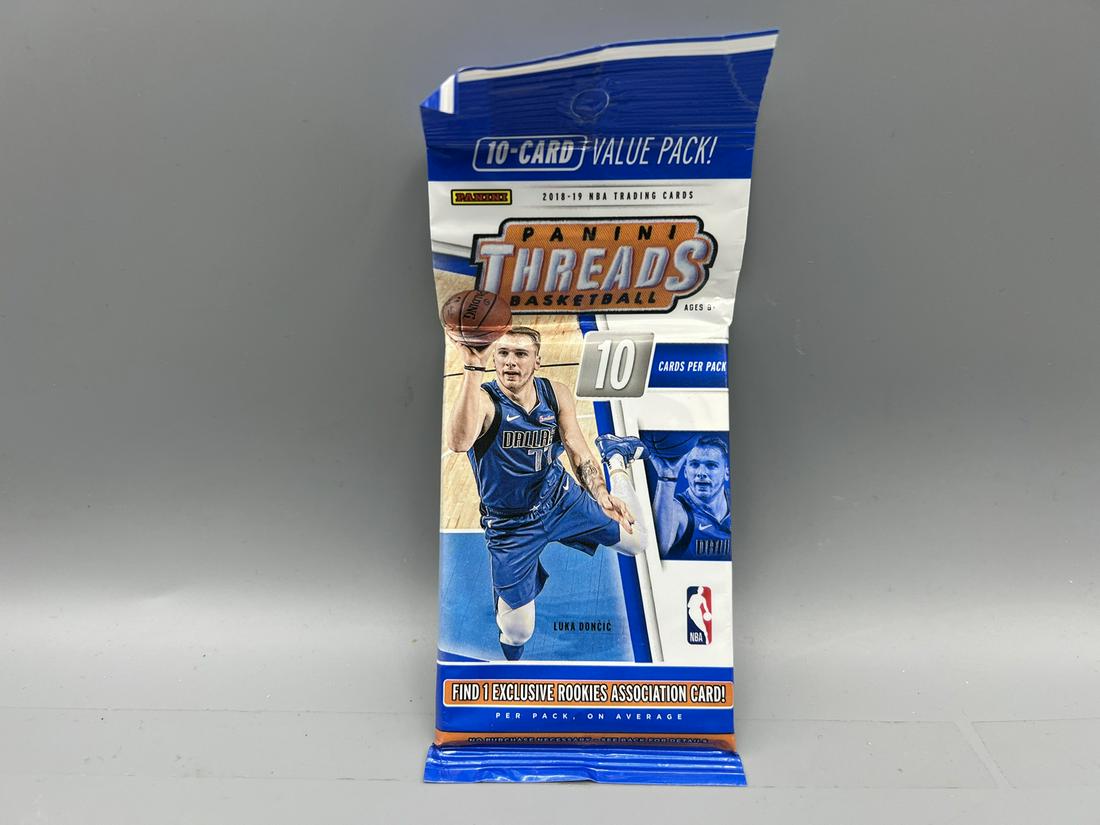 2018-19 Panini Threads Basketball Unopened 10 Card Value Pack - Possible Rookie of Luka Doncic (1 of 2)