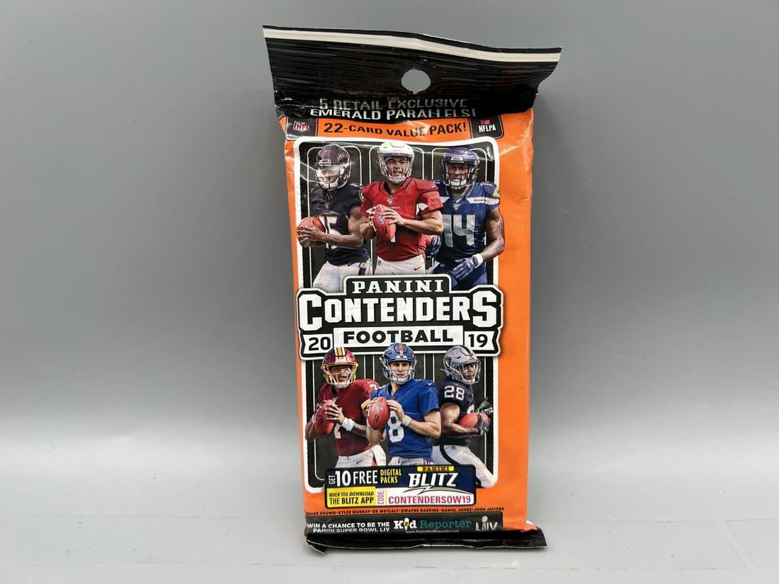 2019 Panini Contenders Football Unopened 22 Card Value Pack  - Possible Rookies of Kyler Murray, (1 of 2)