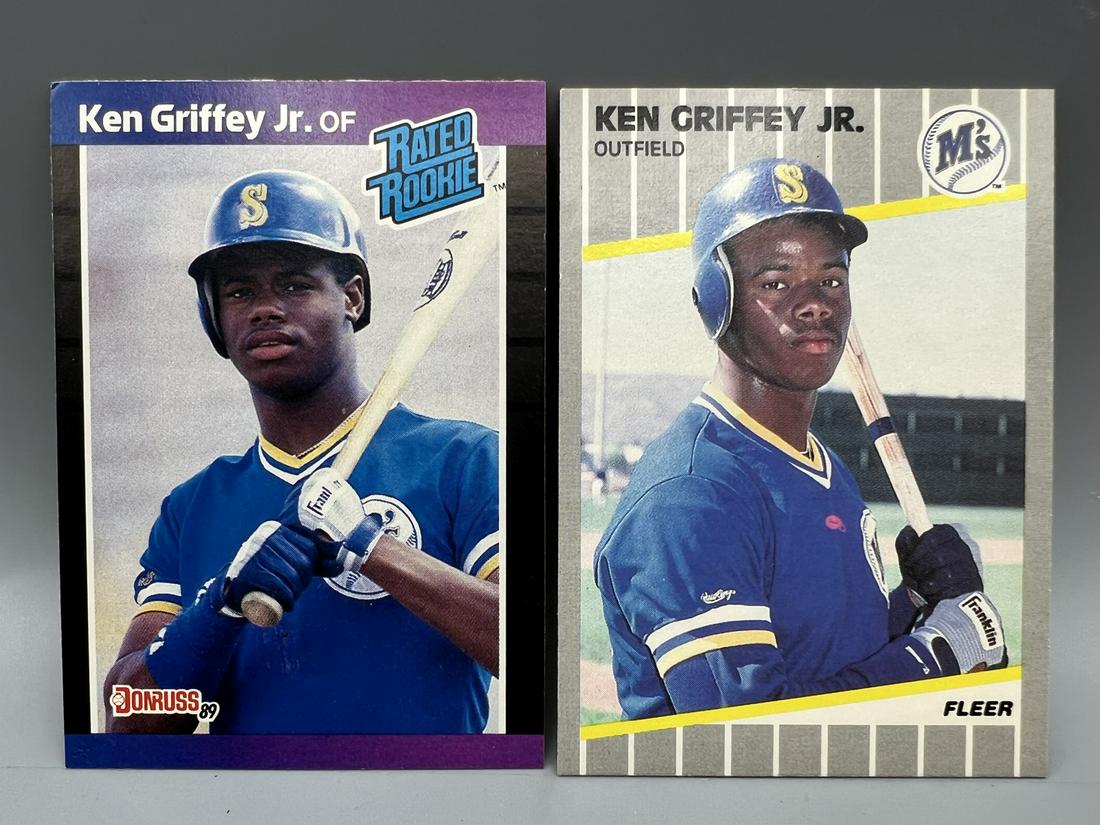 1989 Donruss Ken Griffey Jr. RC #33 & 1989 Fleer RC #548: 1989 Donruss Ken Griffey Jr. RC #33 & 1989 Fleer RC #548