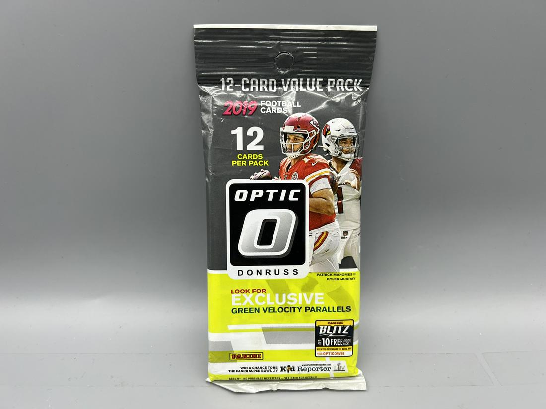 2019 Panini Optic  Football Unopened 12 Card Value Pack  - Possible Rookies of Kyler Murray, Daniel (1 of 2)