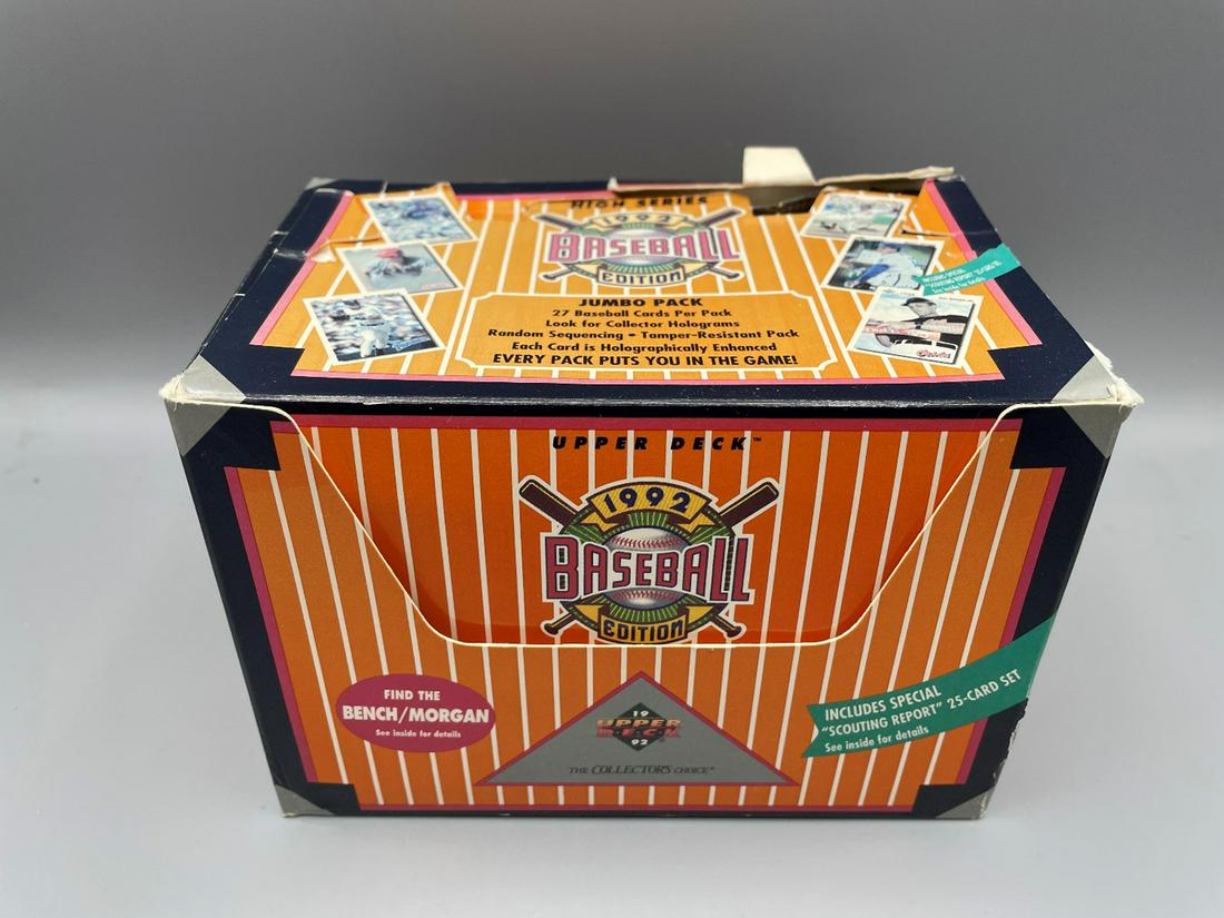 1992 Upper Deck Unopened Jumbo Partial Box - 18 Packs (1 of 2)