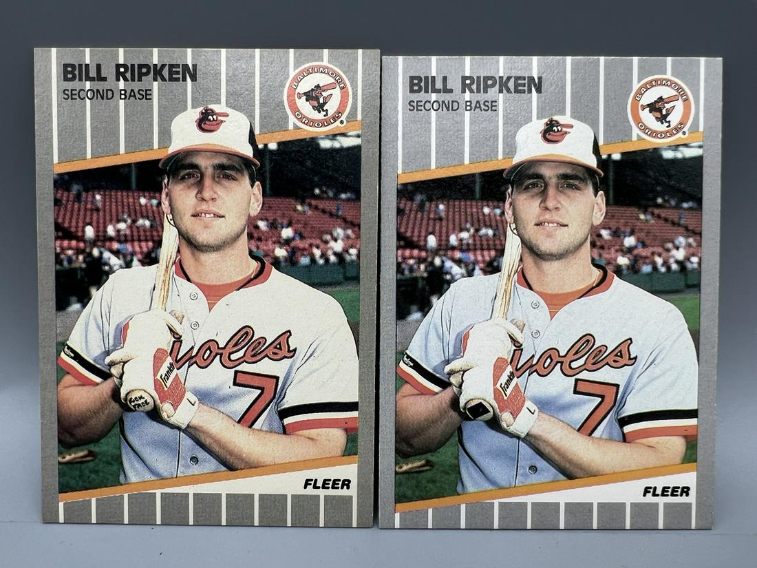 1989 Fleer Billy Ripken FF Error Card & Blacked Out Card #616 (1 of 2)