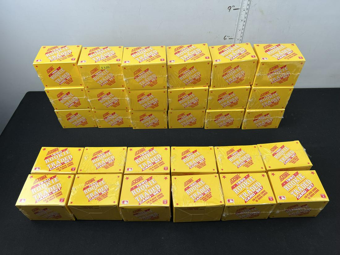 Case of (30) 1990 Score Rookies & Traded Sealed Sets & (30) 1991 Score Rookies & Traded Sealed Sets (1 of 2)