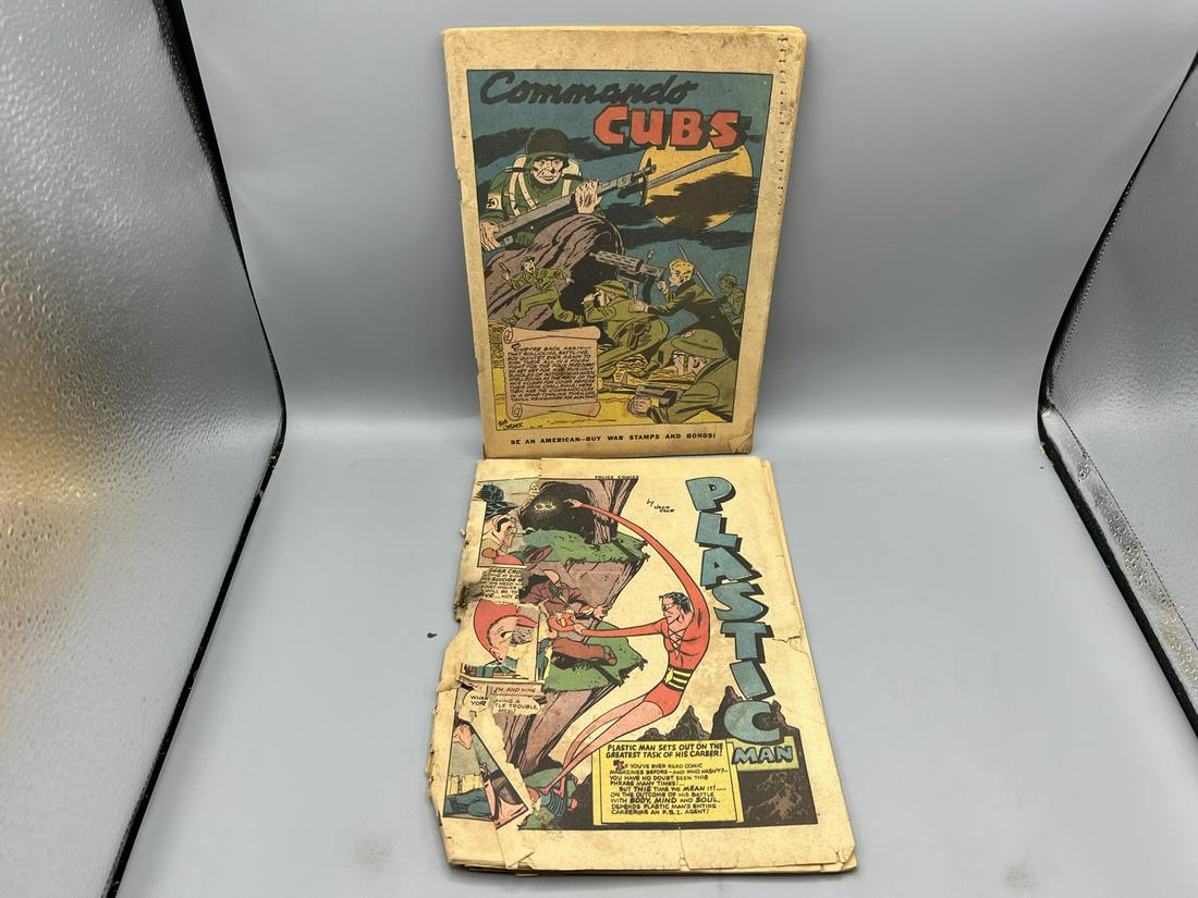 Thrilling Comics #49 & Police Comics #26 - Coverless -  Police Comics is brittle, incomplete and (1 of 3)