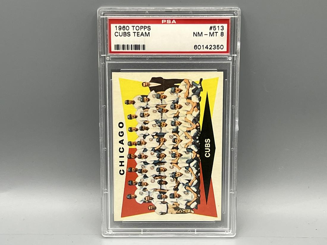 1960 Topps Chicago Cubs Team Card #513 PSA NM-MT 8 (1 of 2)