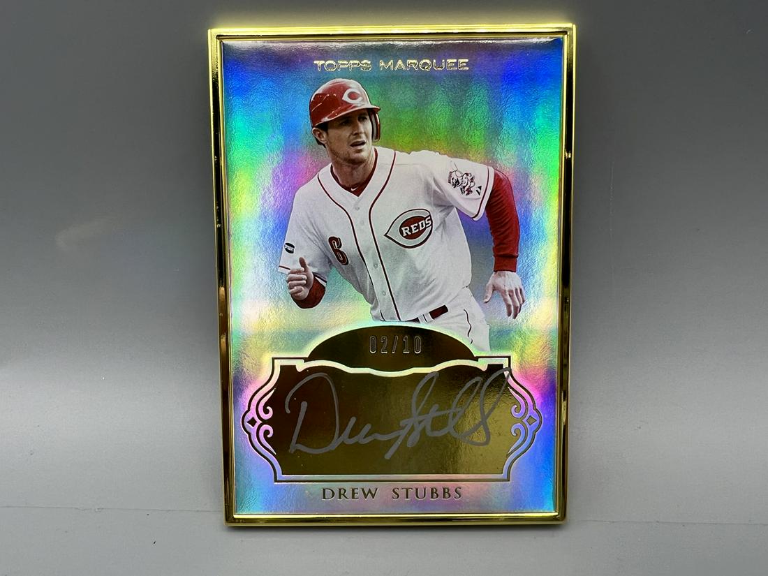 2011 Topps Marquee Museum Collection Drew Stubbs On Card Auto #2/10 (1 of 2)