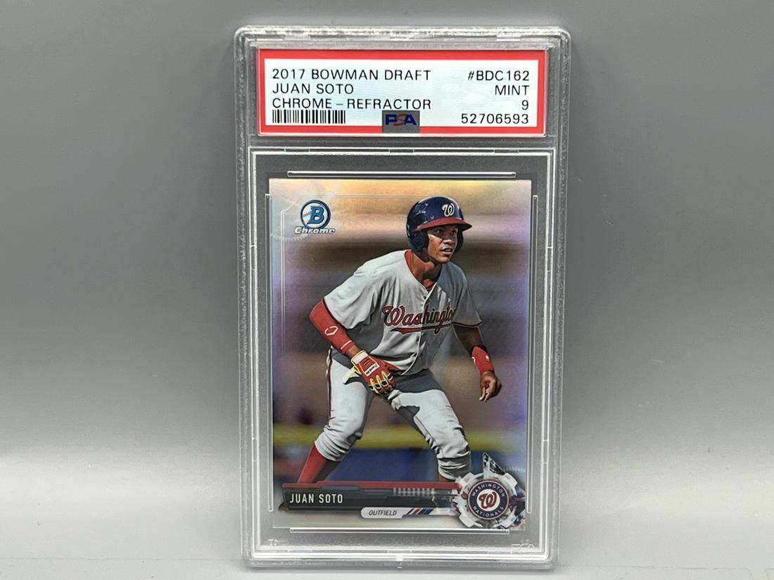 2017 Bowman Draft Juan Soto Chrome Refractor PSA Mint 9 (1 of 2)