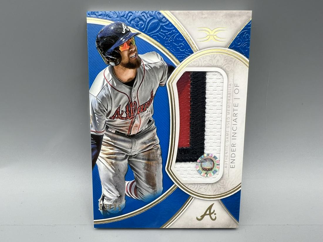 2018 Topps Definitive Collection Ender Inciarte Game Used Patch Card #03/25 (1 of 2)