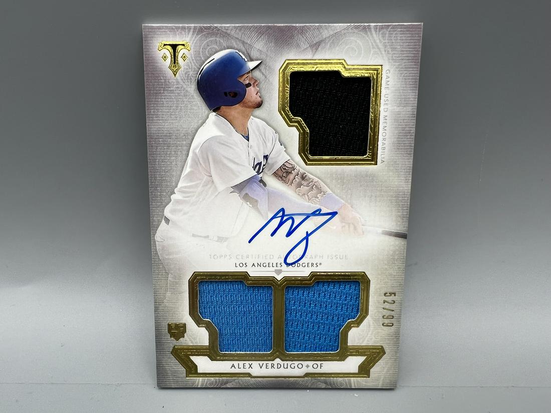 2018 Topps Triple Threads Alex Verdugo Rookie Patch Auto #52/99 (1 of 2)