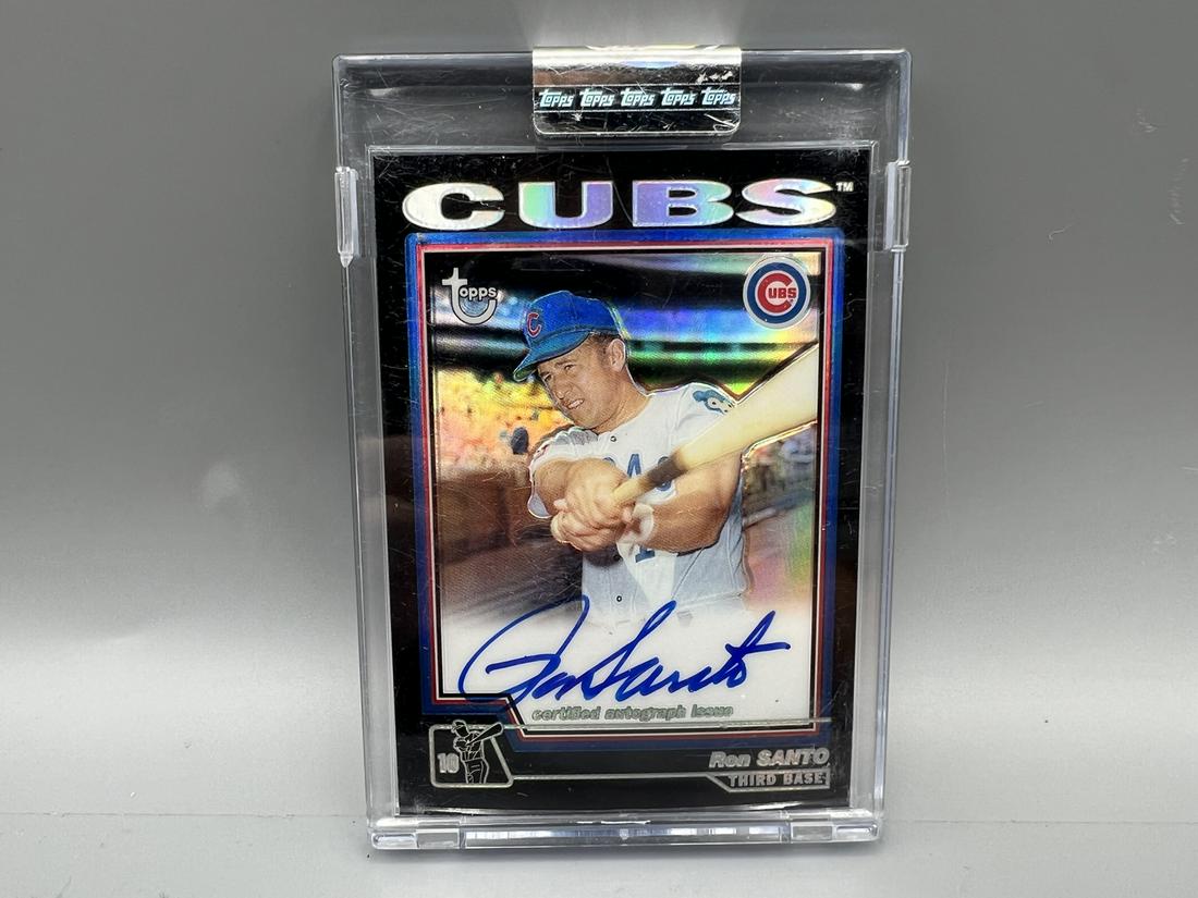 2004 Topps Chrome Ron Santo On Card Refractor Auto #15/25 (1 of 2)