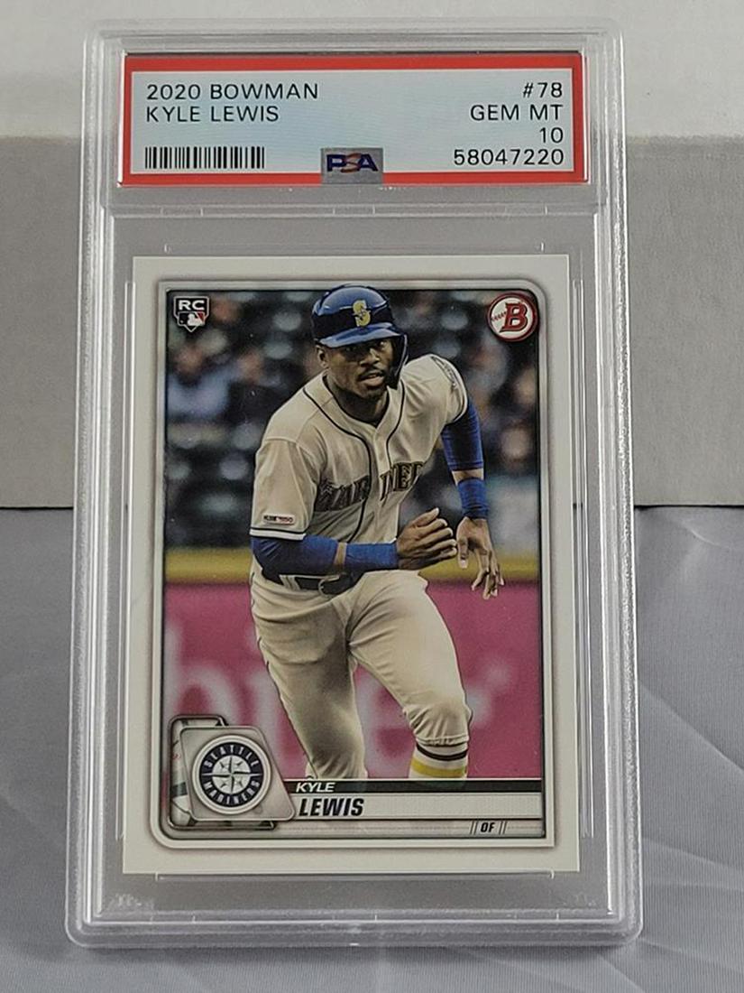 2020 Bowman #78 Kyle Lewis RC PSA 10 GEM MT (1 of 2)
