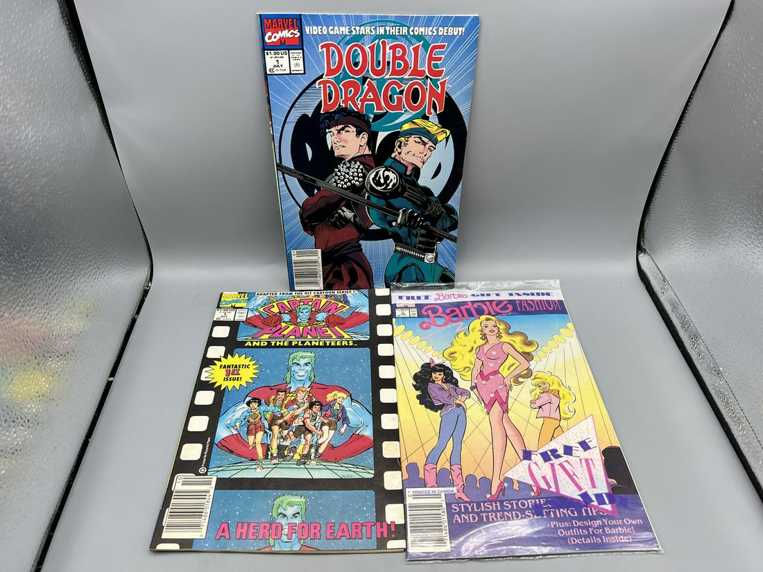 Lot of (3) Assorted #1 Comic Books - Double Dragon, Captain Planet, Barbie (1 of 2)