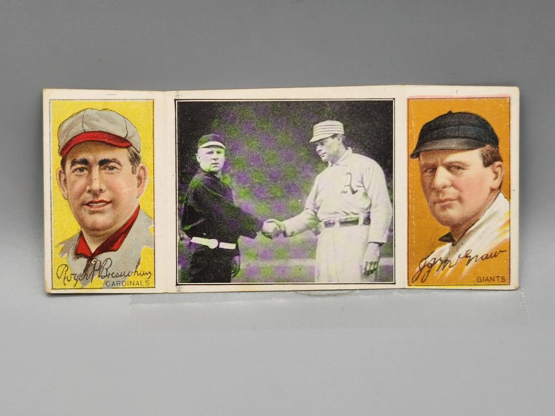 1912 T202 Hassan Triple Folders Roger Bresnahan/John McGraw(Both HOFers): 1912 T202 Hassan Triple Folders Roger Bresnahan/John McGraw(Both HOFers)