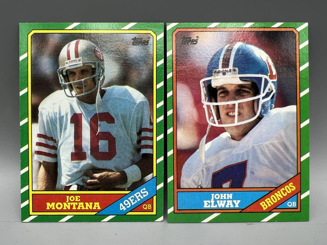 1986 Topps Joe Montana #156 & John Elway #112: 1986 Topps Joe Montana #156 & John Elway #112