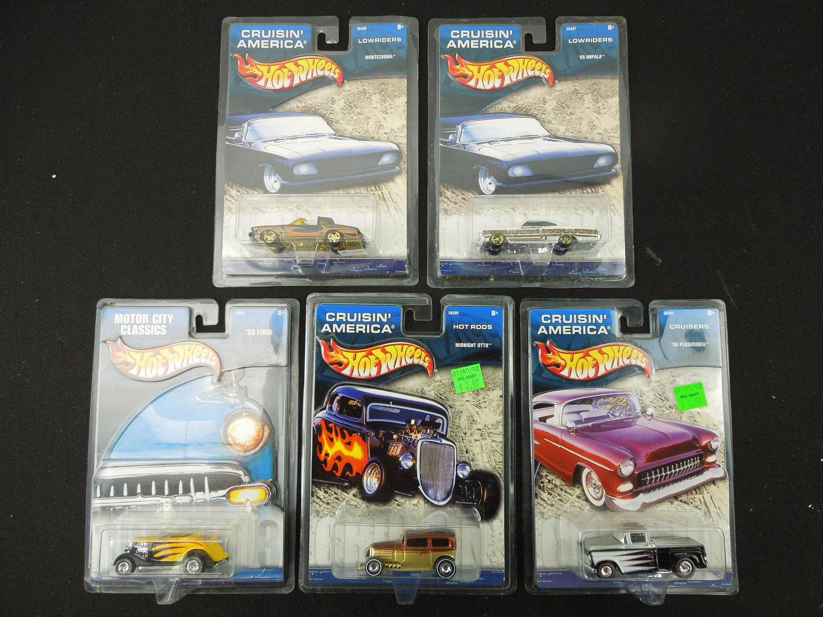 Mixed Lot of 4 Cruisn' America; Montezooma, '65 Impala, Midnight Otto, & 56 Flashsider, Plus Motor (1 of 2)