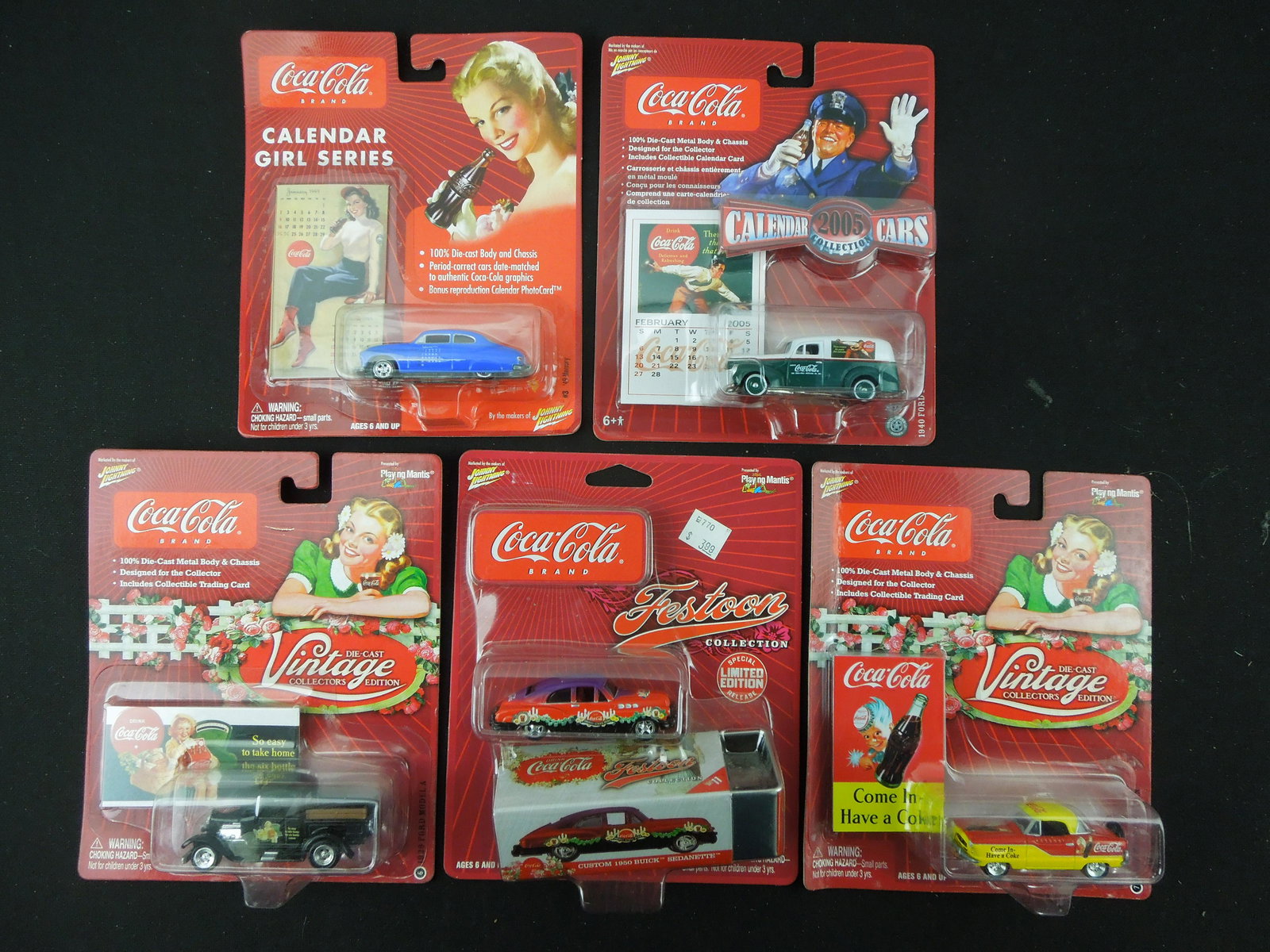 Lot of 6 Different Johnny Lightning Coca Cola Themed Cars (1 of 2)