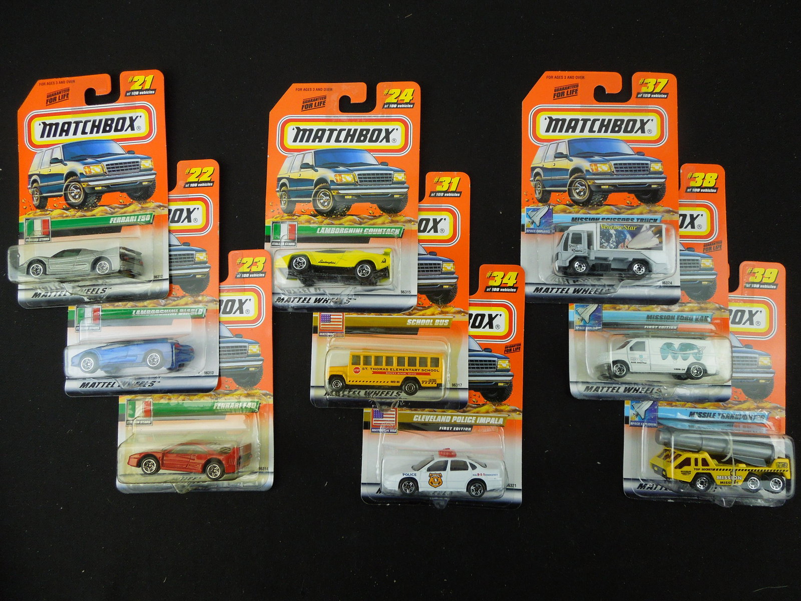 Lot of 17 Different 1999 Matchbox Vehicles, 21 - 78 Not Inclusive (1 of 2)