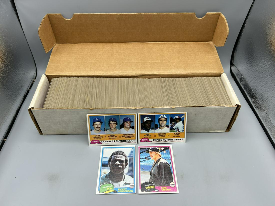 1981 Topps Baseball Complete Set - Tim Raines, Fernando Valenzuela, & Kirk Gibson RC's (1 of 3)