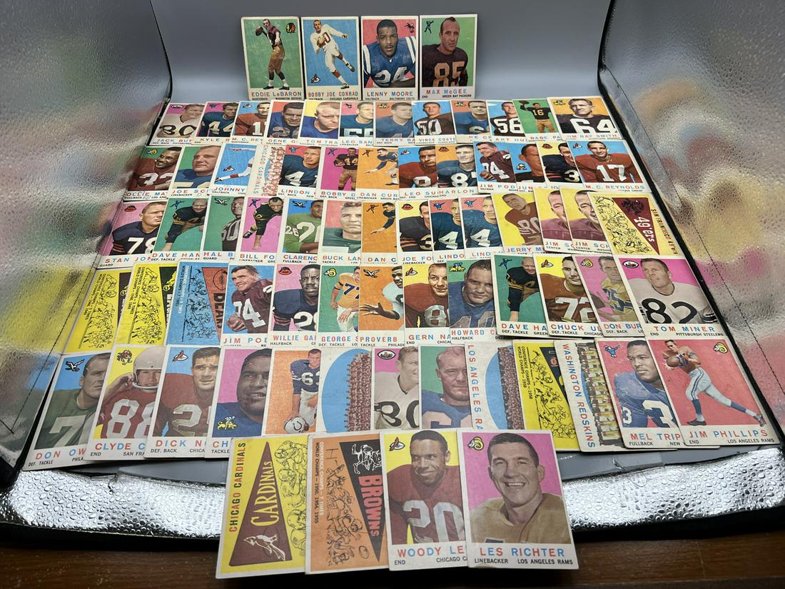 Lot of (71) Assorted 1959 Topps Football Cards W/ Some Stars - Varying Conditions - Eddie LeBaron, (1 of 6)