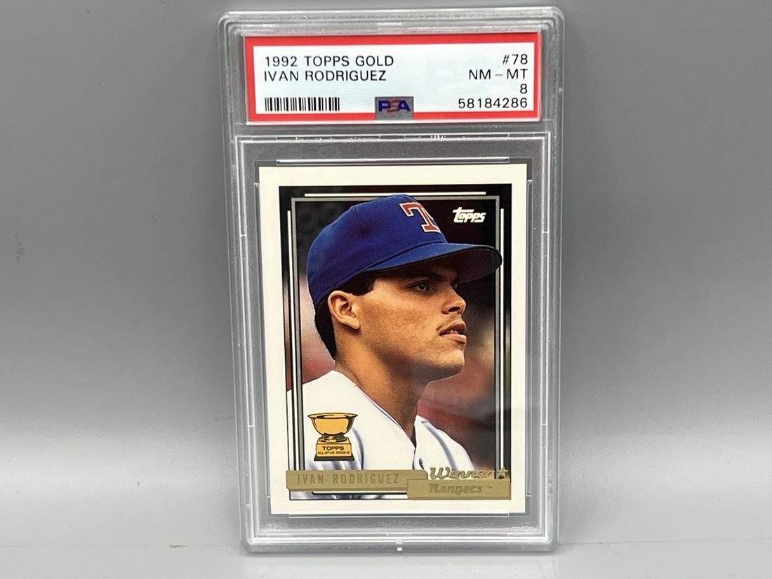 1992 Topps Gold Ivan Rodriguez #78 PSA NM-MT 8 (1 of 2)