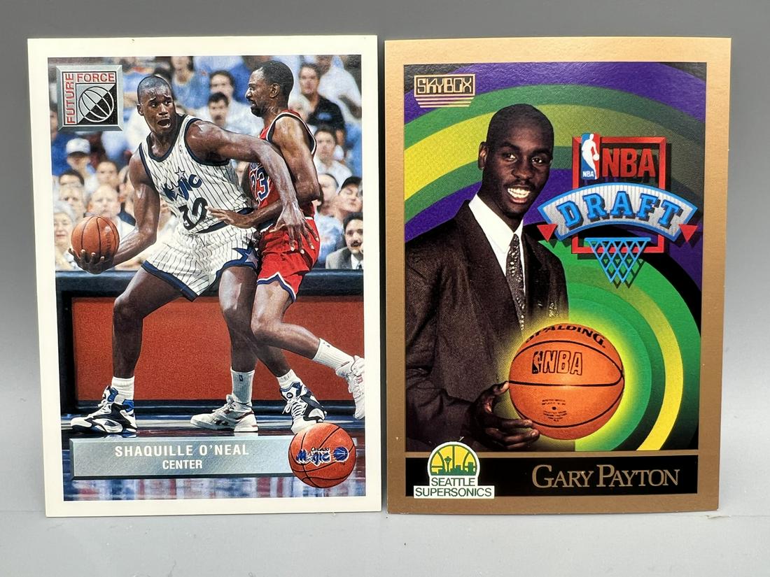 1992-93 Upper Deck Shaquille O'Neal RC #P43 & 1990 Skybox Gary Payton RC #365 (1 of 2)