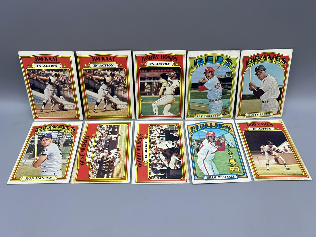 Lot of (10) Assorted 1972 Topps Baseball High Number Cards - Varying Conditions (1 of 5)
