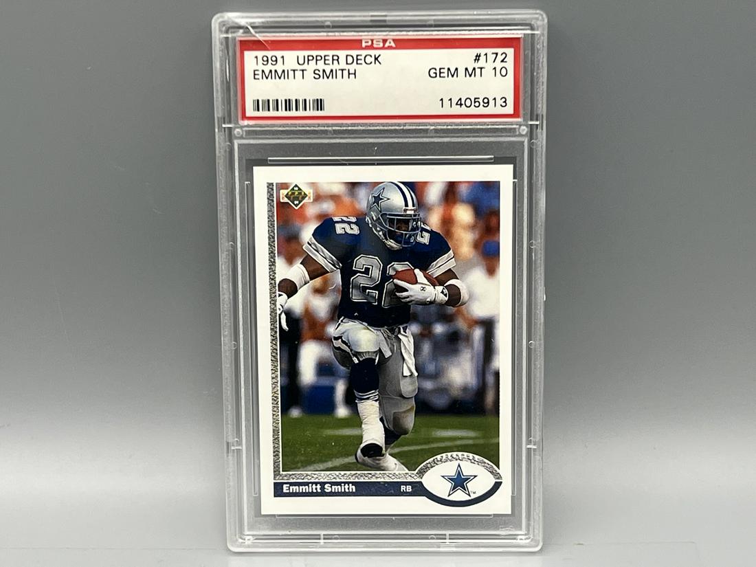 1991 Upper Deck Emmitt Smith #172 PSA Gem Mint 10 (1 of 2)