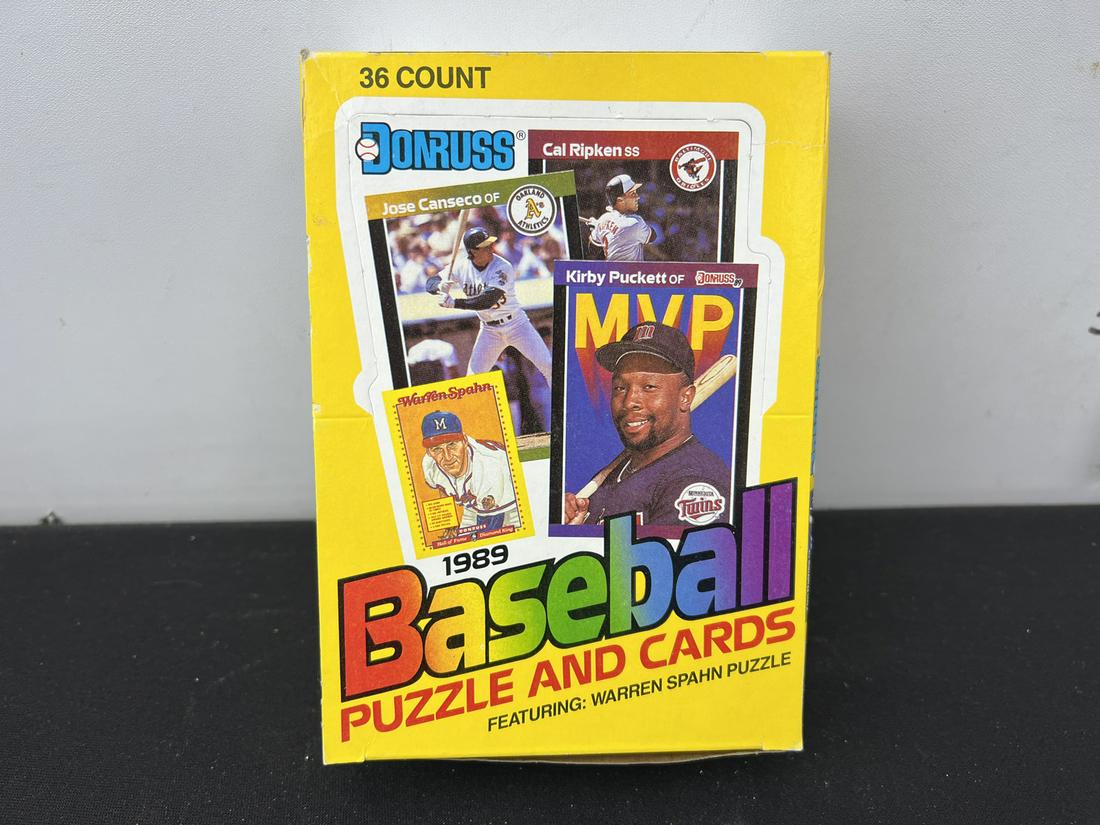 1989 Donruss Baseball Unopened Box - Possible Rookies of Ken Griffey Jr, Randy Johnson, Biggio, (1 of 2)